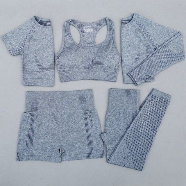 5Pcs Women Vital Seamless Yoga Set - Jeglowstore