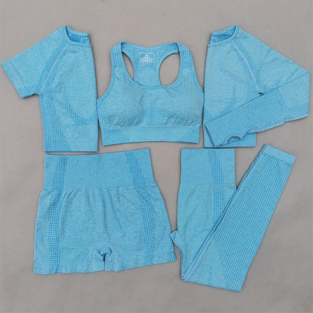 5Pcs Women Vital Seamless Yoga Set - Jeglowstore