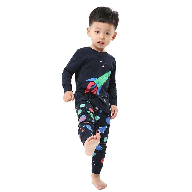 New Baby Girls Long Sleeve Cotton Pajamas