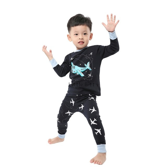 New Baby Girls Long Sleeve Cotton Pajamas