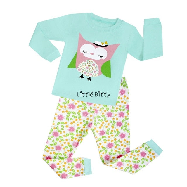 New Baby Girls Long Sleeve Cotton Pajamas