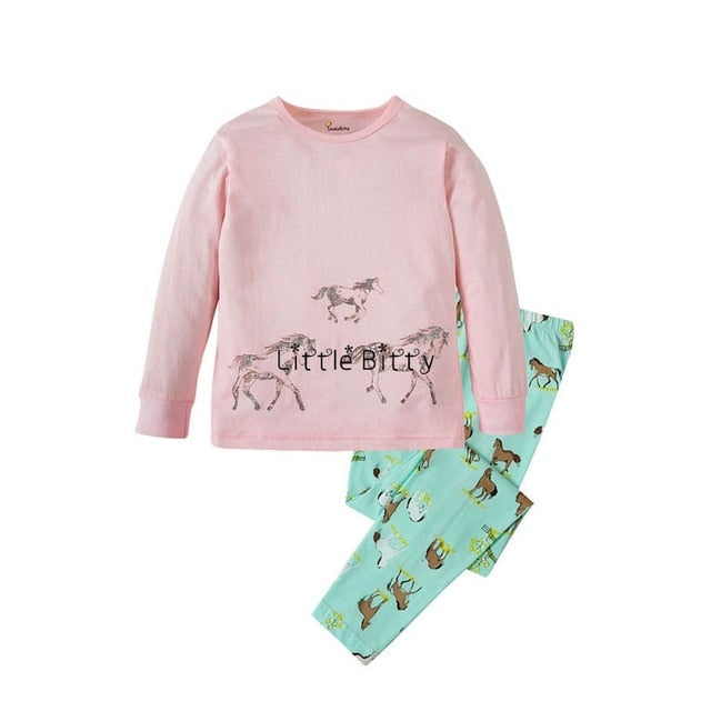 New Baby Girls Long Sleeve Cotton Pajamas
