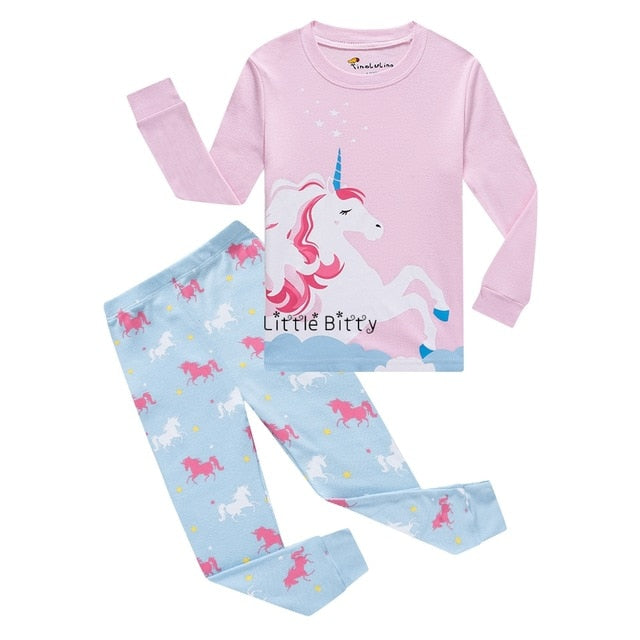 New Baby Girls Long Sleeve Cotton Pajamas