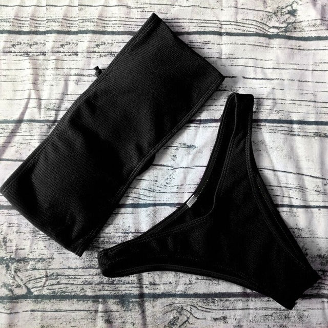 Solid Bikini Brazilian Swimsuit For Women