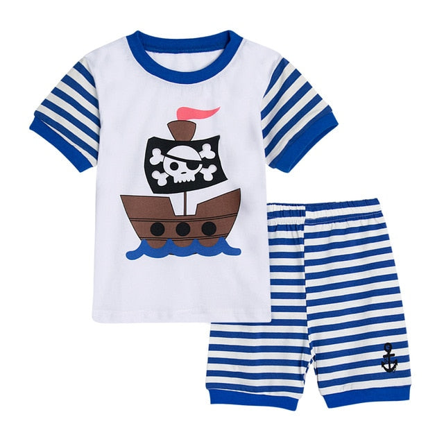 Dinosaur Football Sleepwear Set For Kids