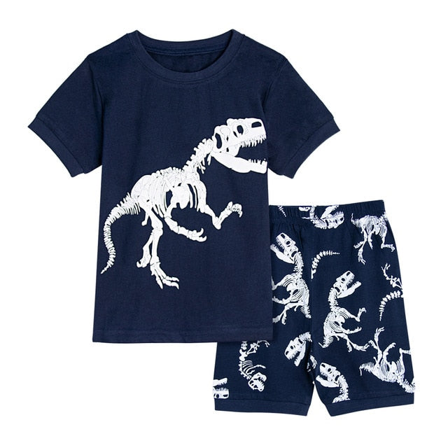 Dinosaur Football Sleepwear Set For Kids