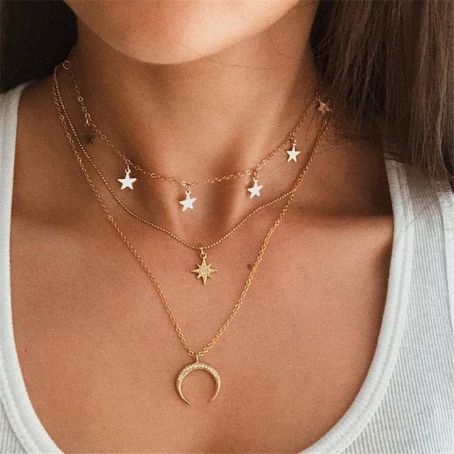Crystal Heart Choker Necklace For Women