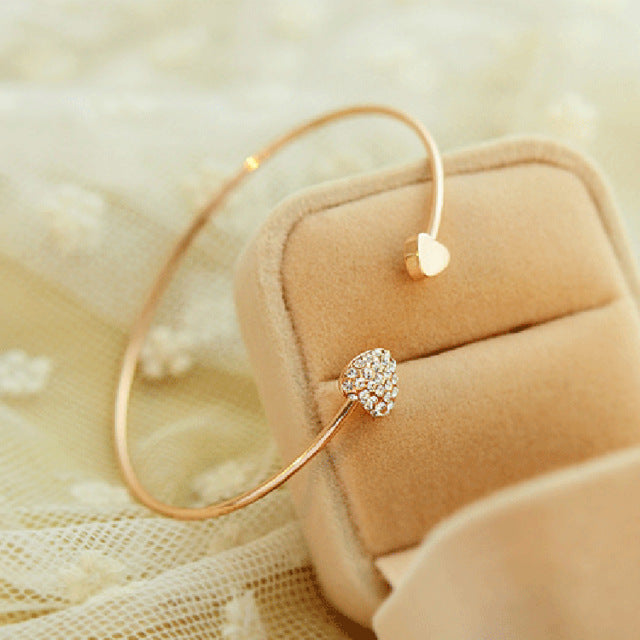 Women Silver Rose Gold Bracelet
