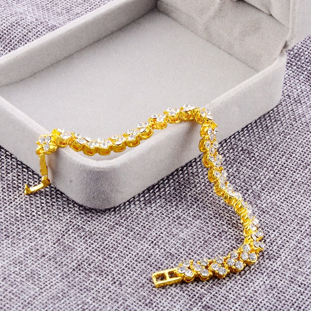 Women Silver Rose Gold Bracelet