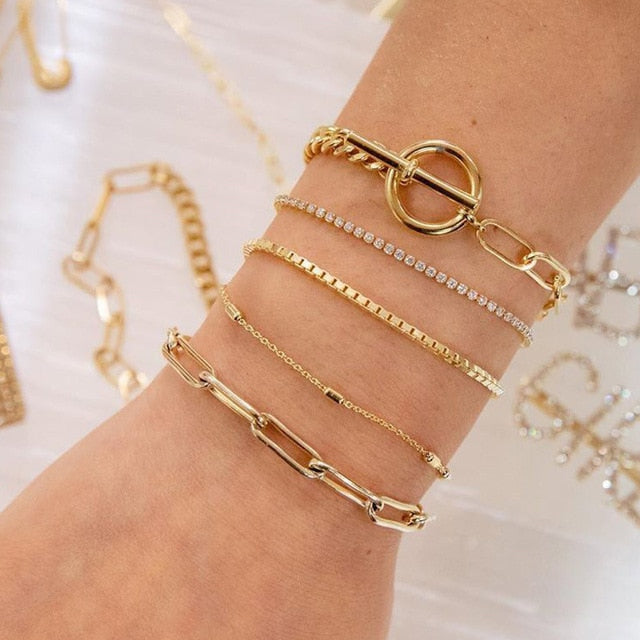 Metal Bracelet Set for Women