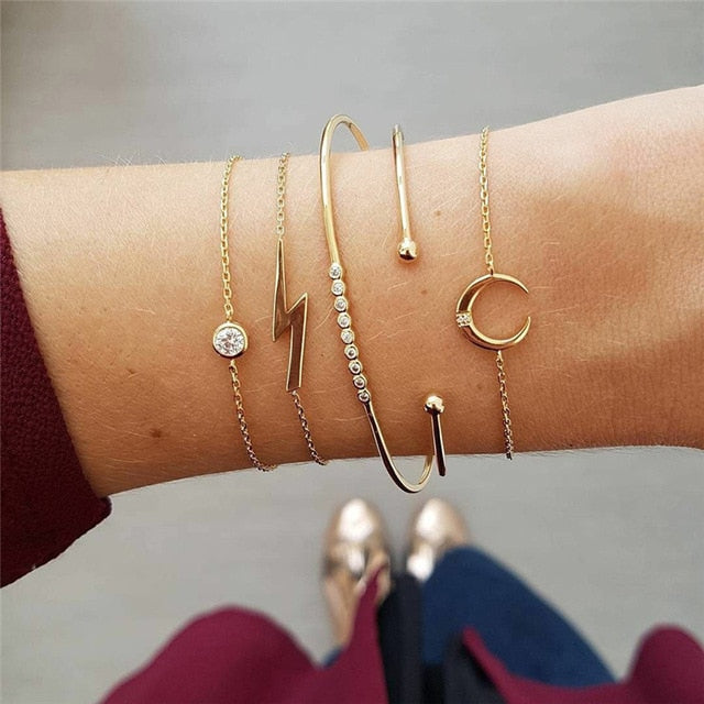 Metal Bracelet Set for Women