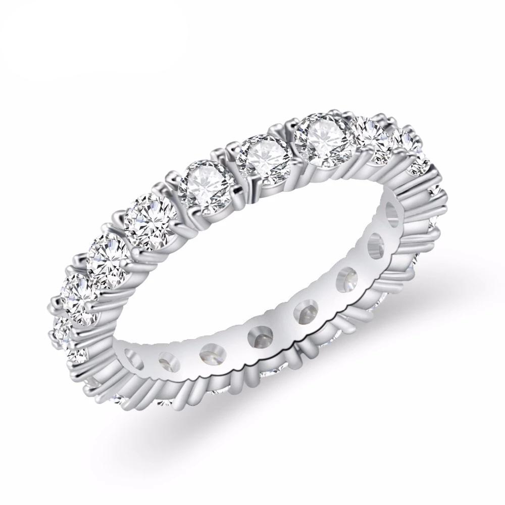 White Color Inlay Cubic Zircon Ring - Shopeasywear