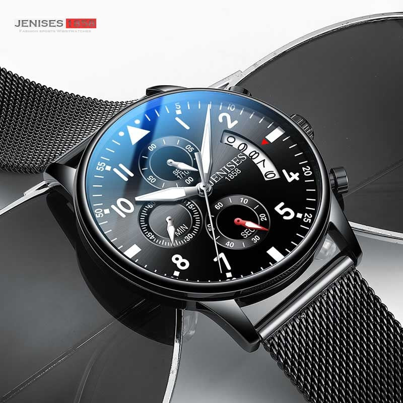 JENISES Men Watch Top Brand Luxury Quartz Watch Men Fashion Military Waterproof Chronograph Sport Watches Saat Relogio Masculino - Shopeasywear