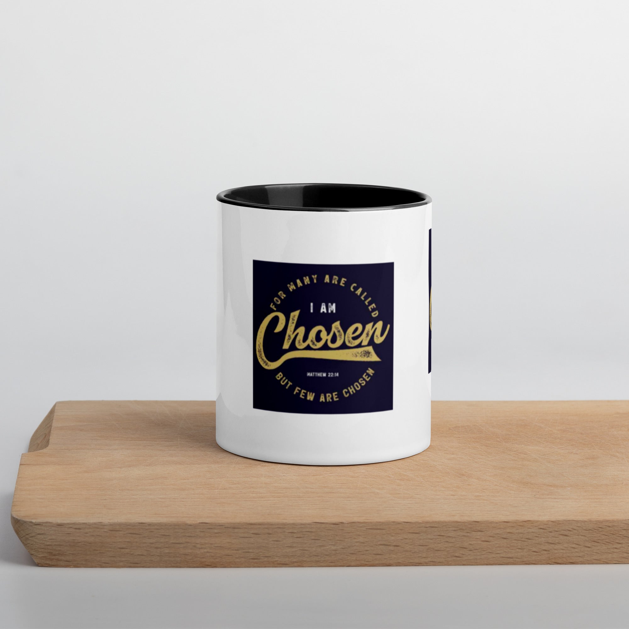Custom Religious Coffee Mug with Color yellow gold Inside