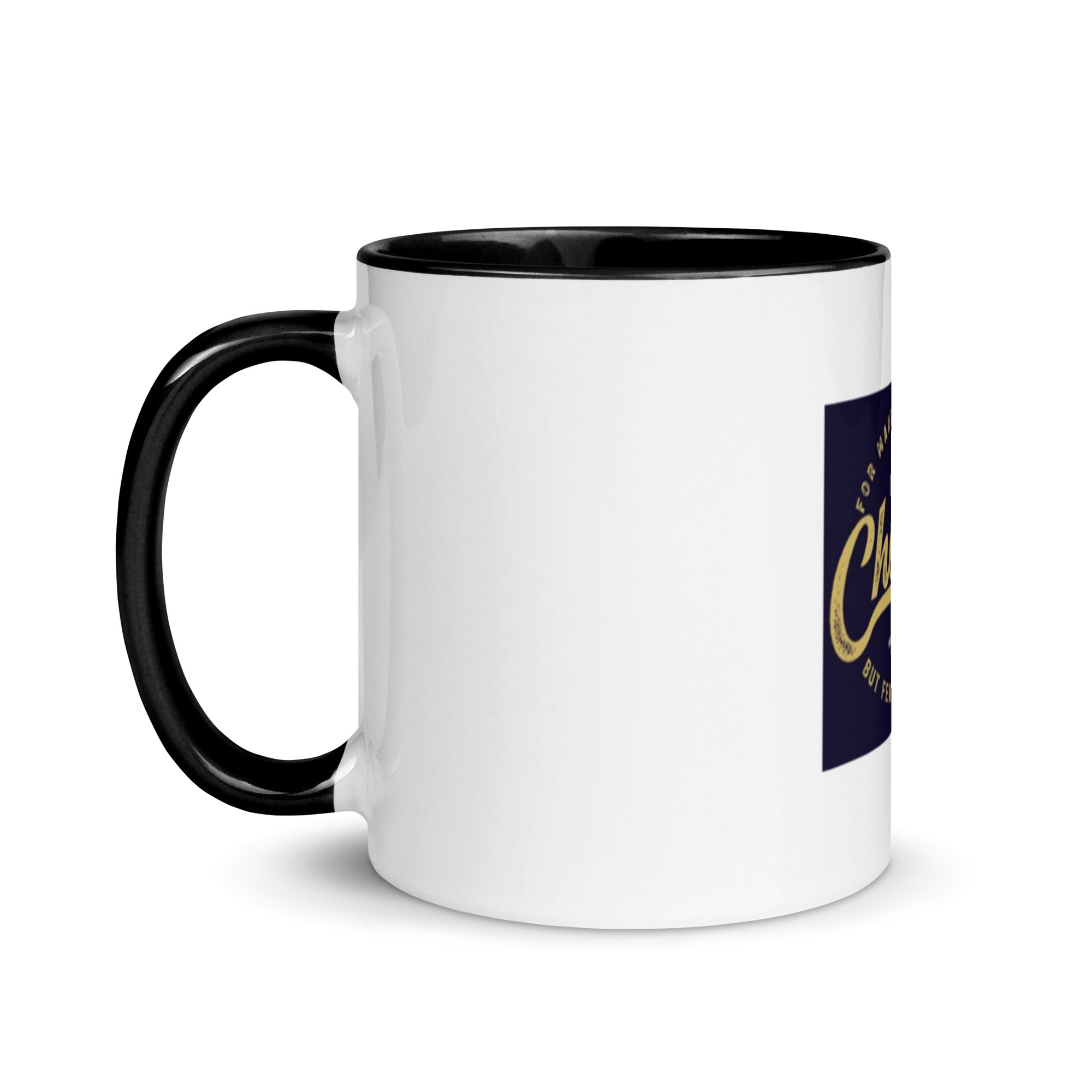 Custom Religious Coffee Mug with Color yellow gold Inside