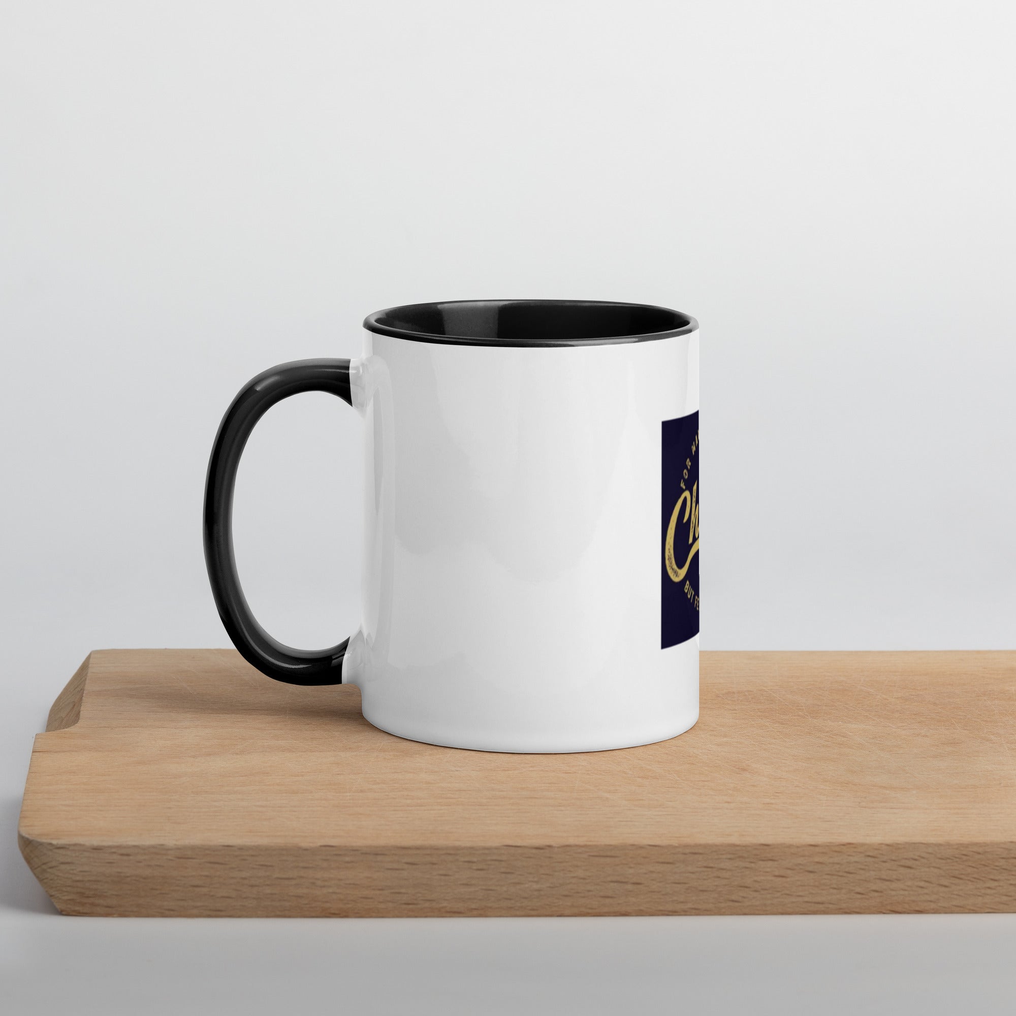 Custom Religious Coffee Mug with Color yellow gold Inside