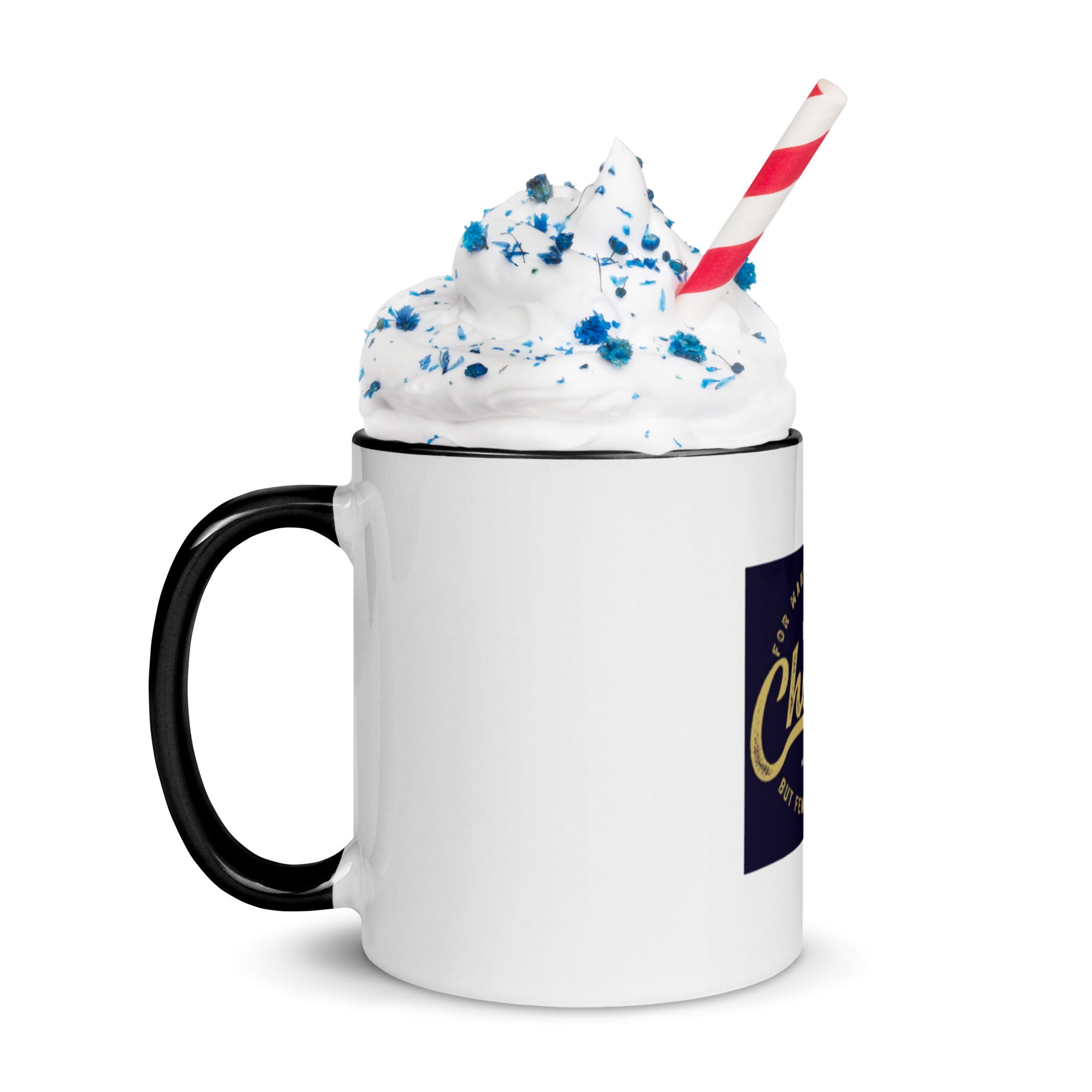 Custom Religious Coffee Mug with Color yellow gold Inside