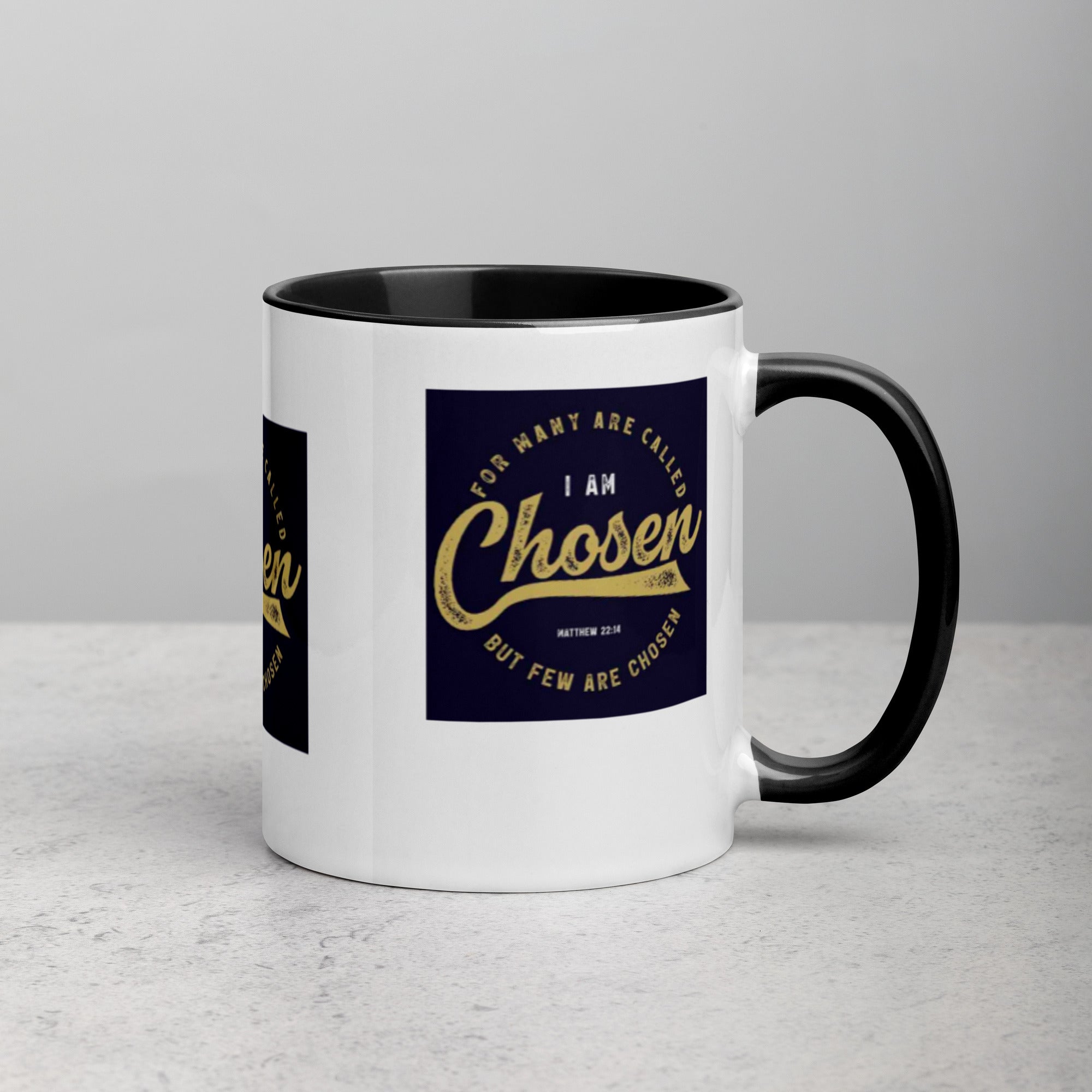 Custom Religious Coffee Mug with Color yellow gold Inside