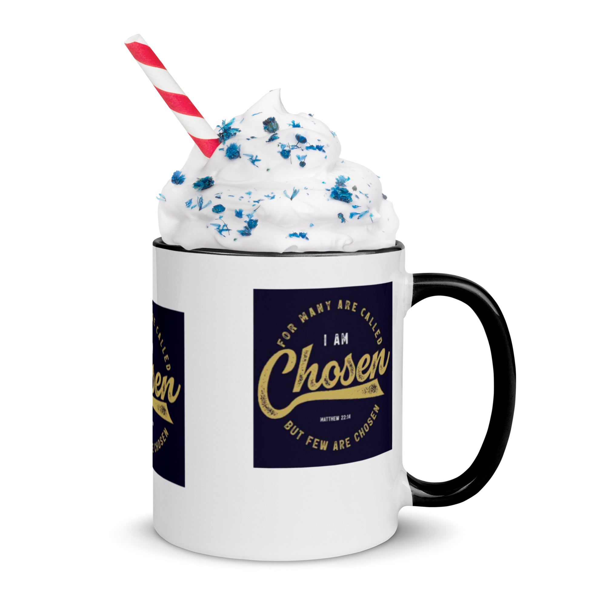 Custom Religious Coffee Mug with Color yellow gold Inside