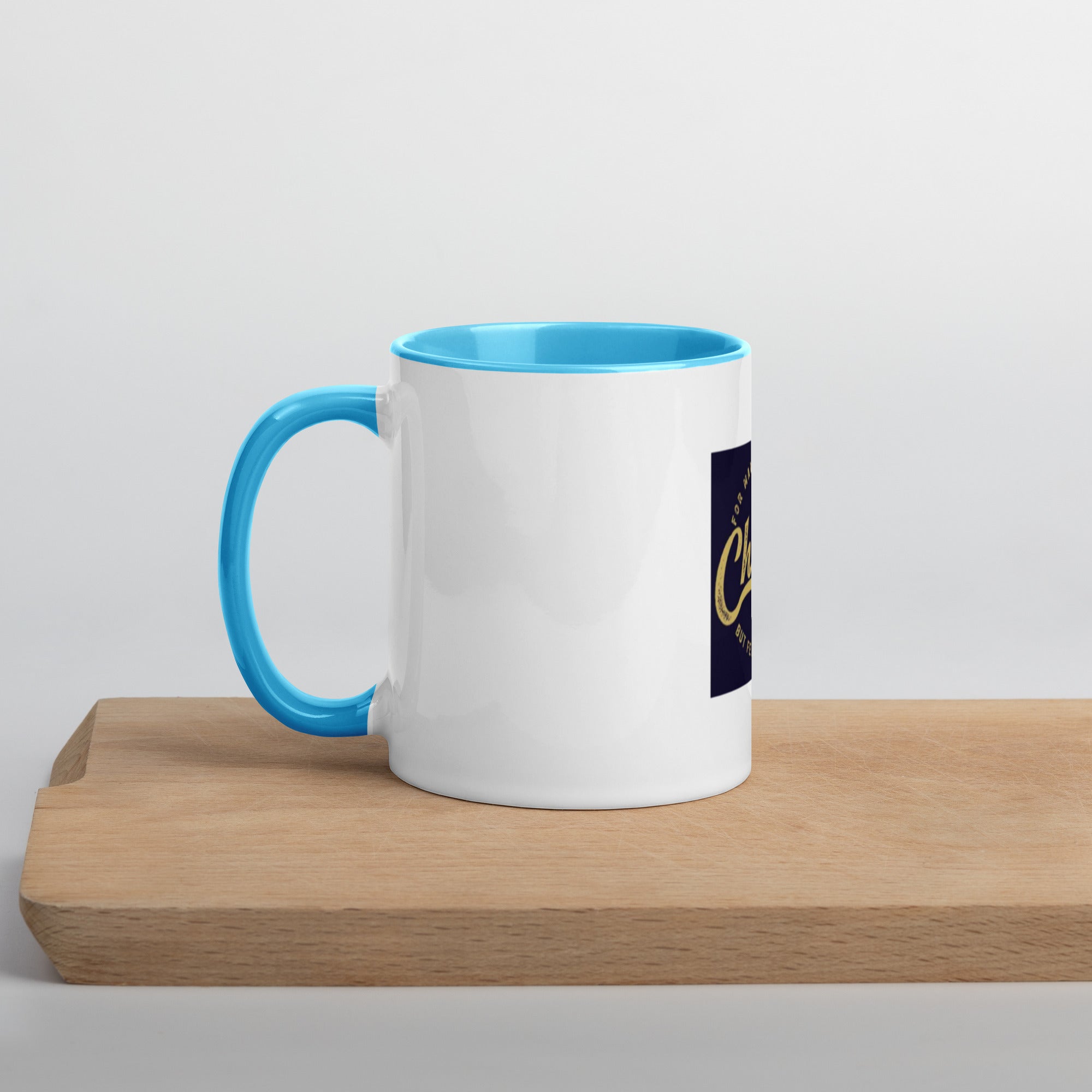 Custom Religious Coffee Mug with Color yellow gold Inside