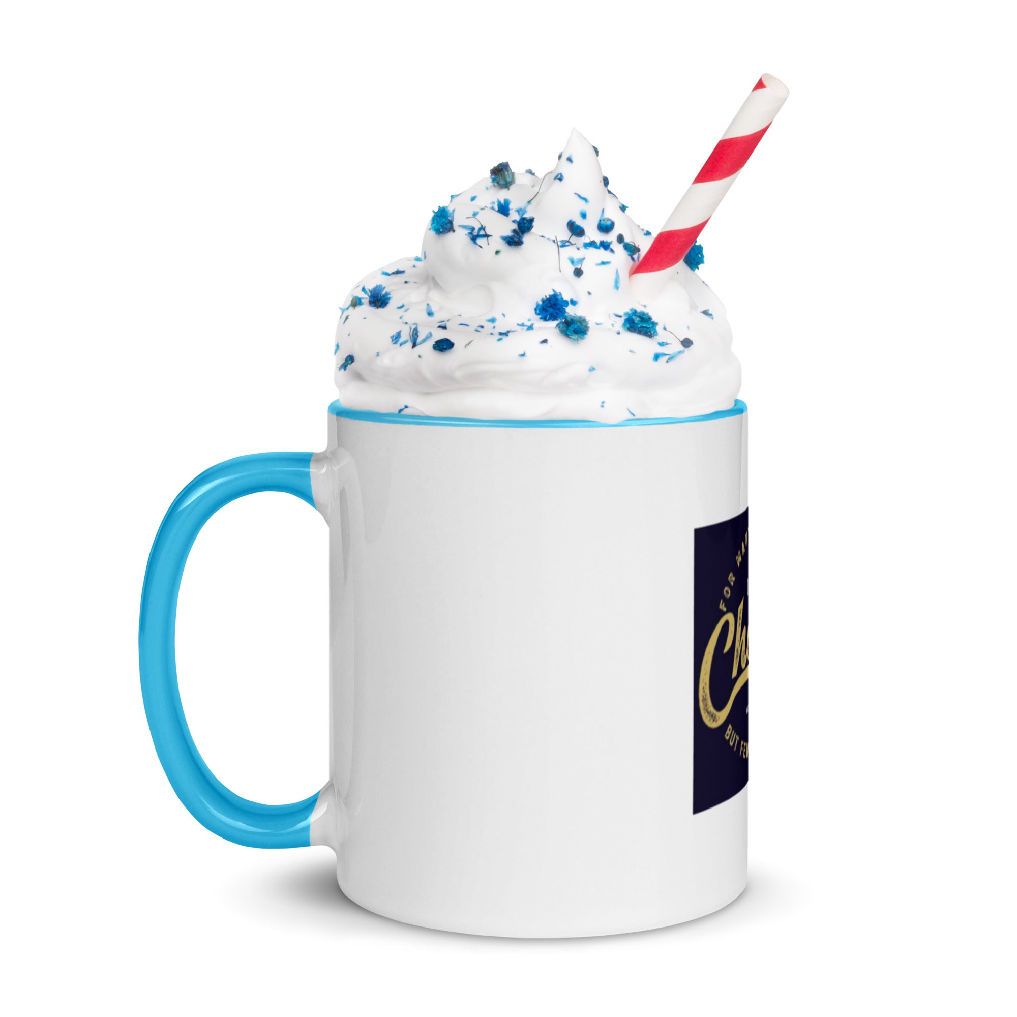 Custom Religious Coffee Mug with Color yellow gold Inside