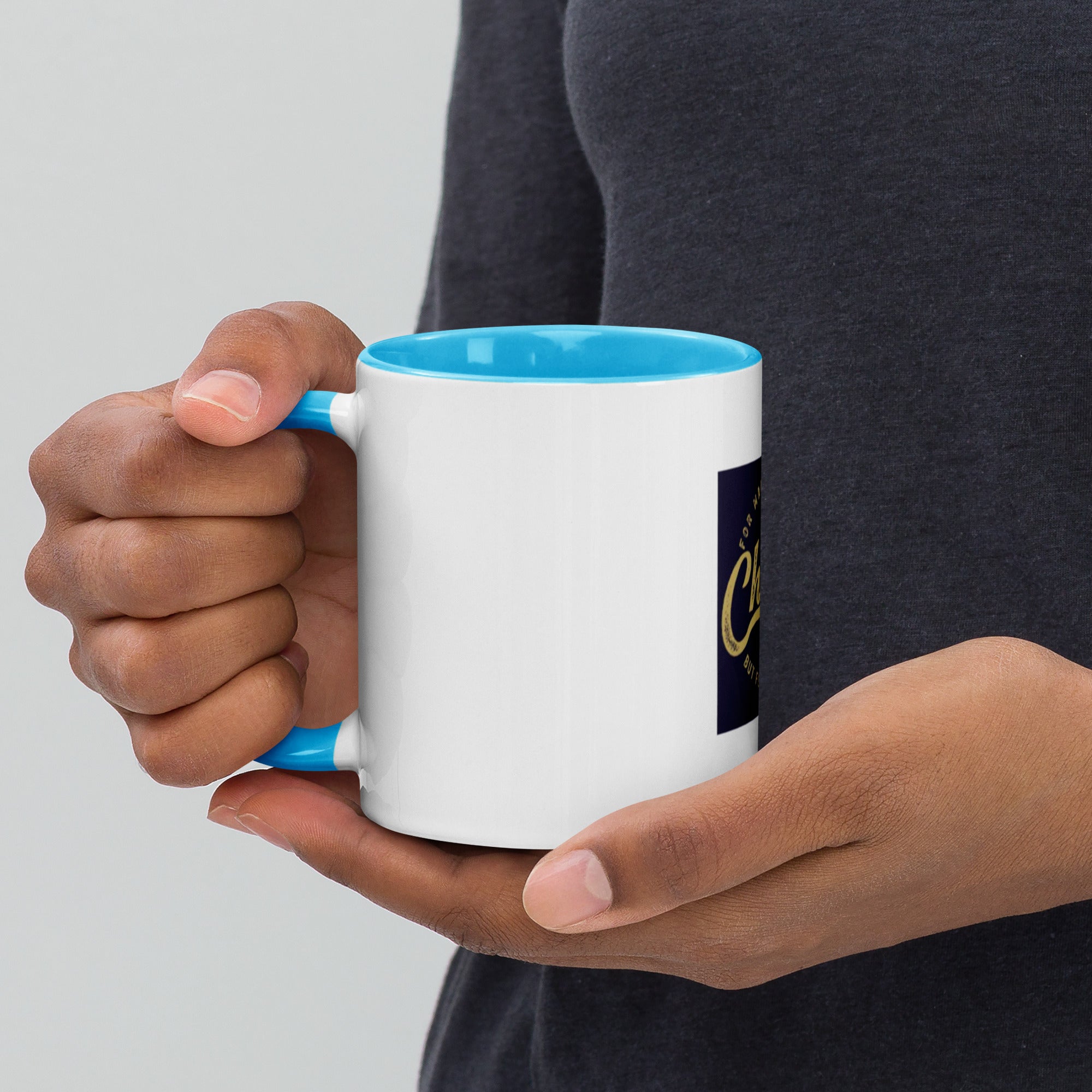 Custom Religious Coffee Mug with Color yellow gold Inside