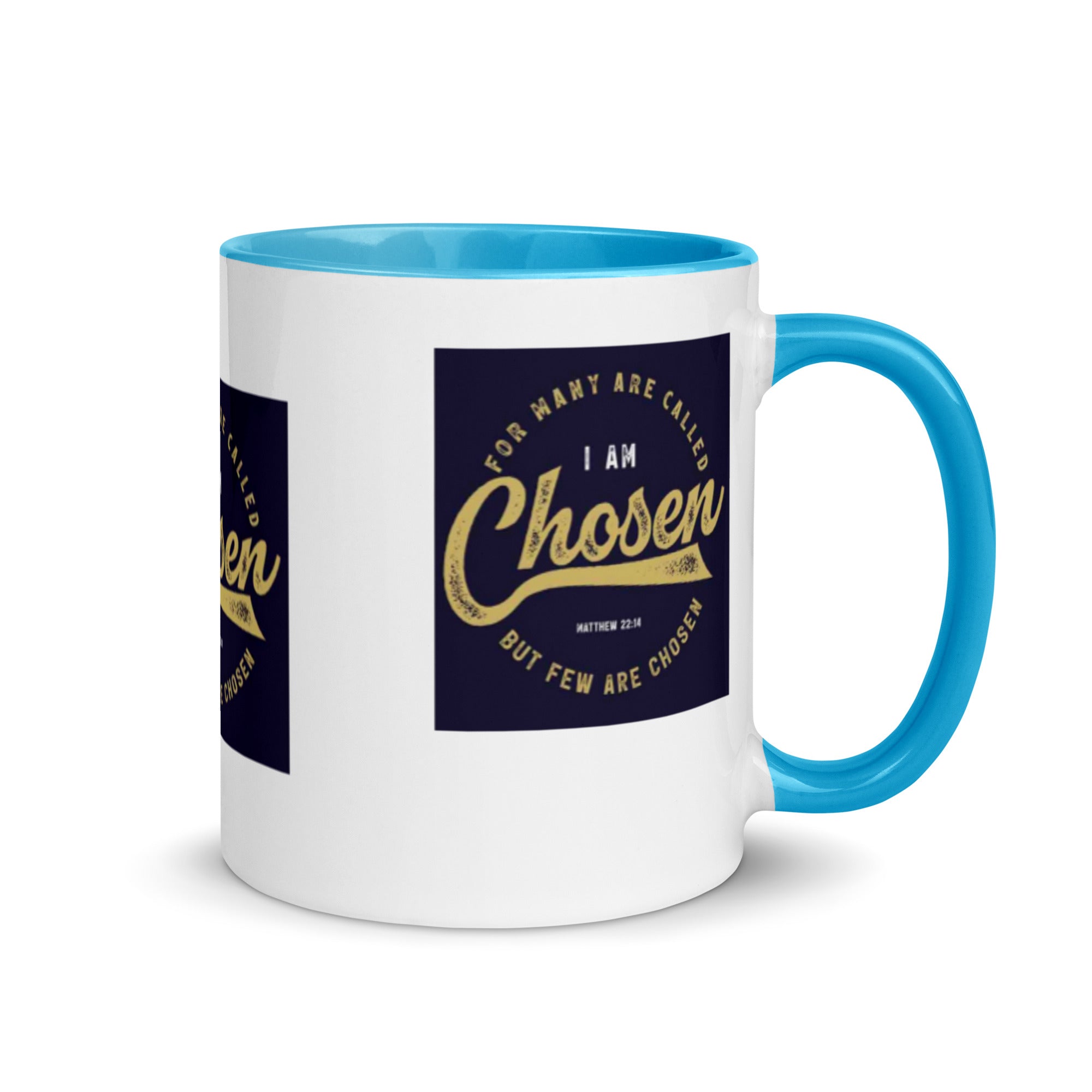 Custom Religious Coffee Mug with Color yellow gold Inside