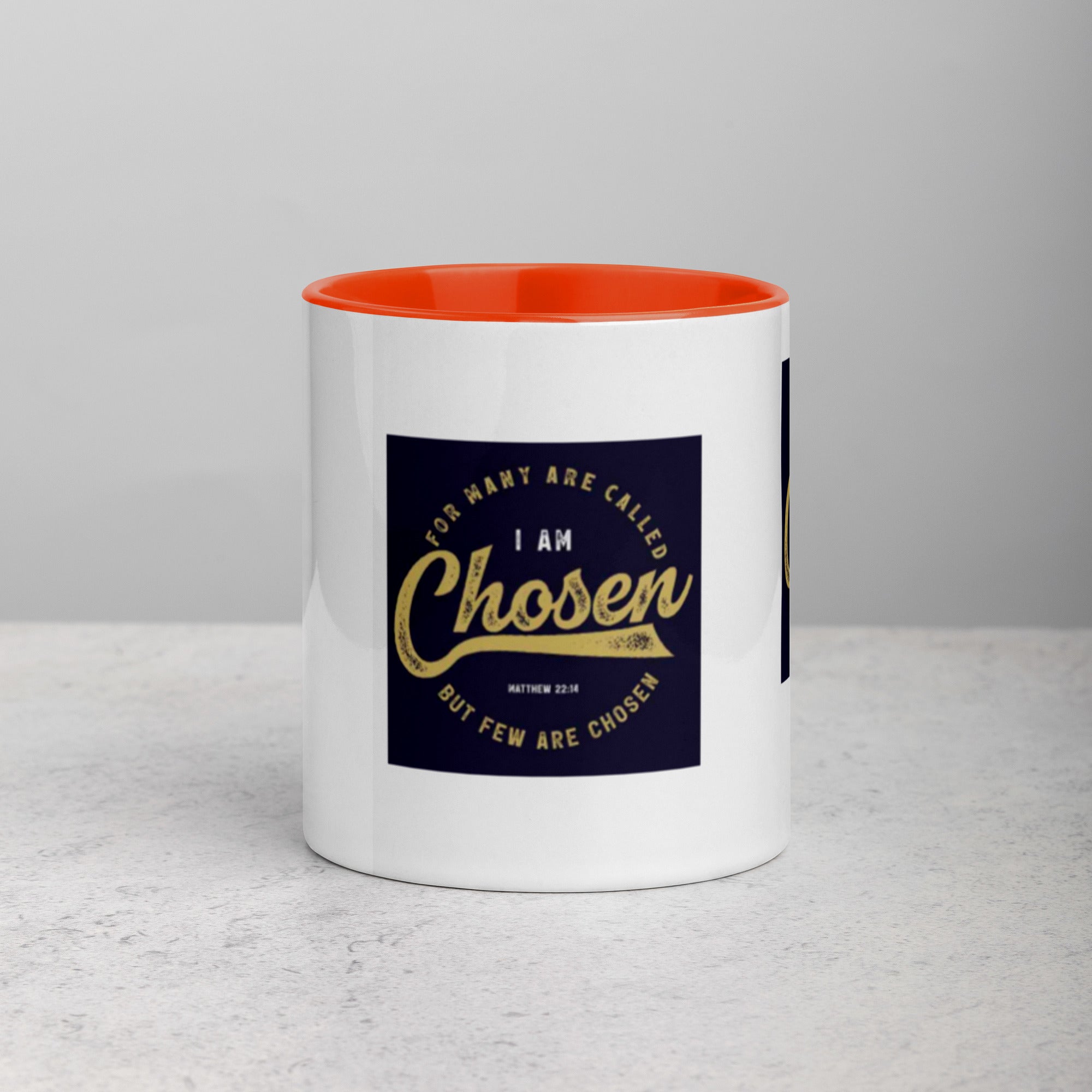 Custom Religious Coffee Mug with Color yellow gold Inside
