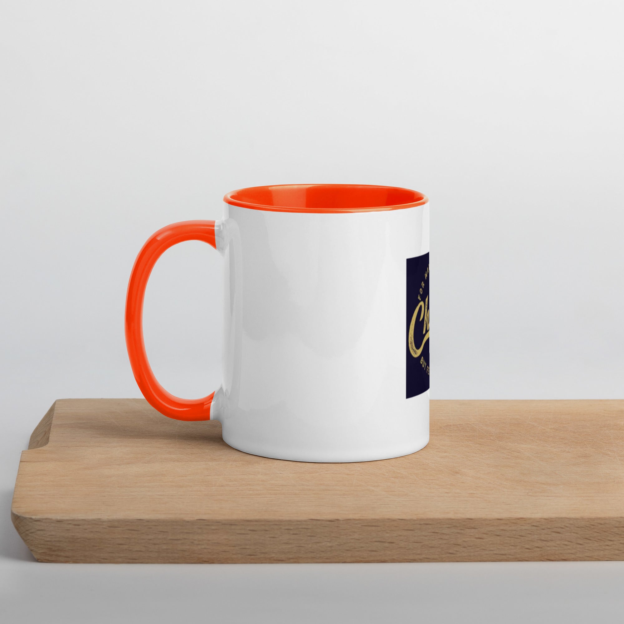 Custom Religious Coffee Mug with Color yellow gold Inside