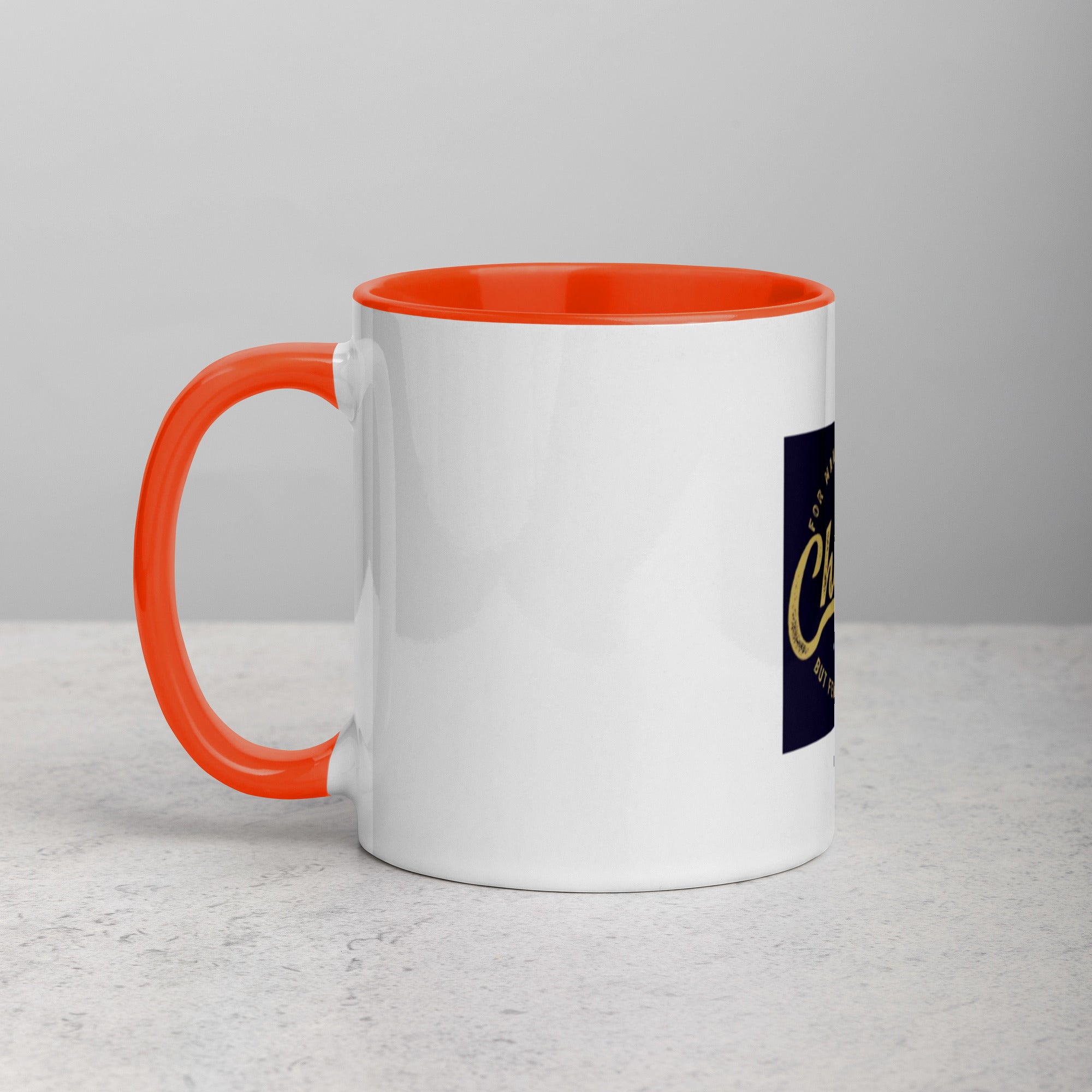 Custom Religious Coffee Mug with Color yellow gold Inside