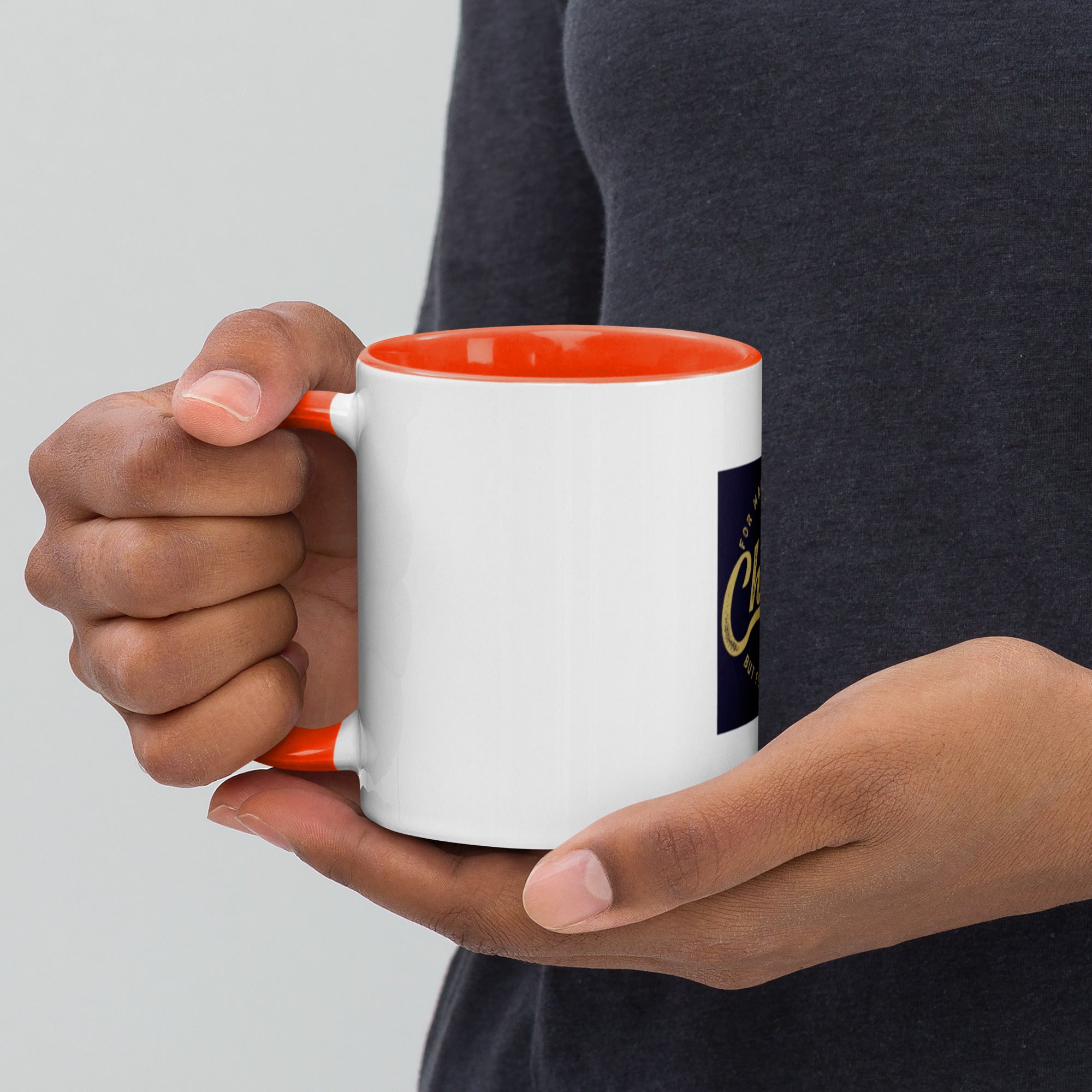 Custom Religious Coffee Mug with Color yellow gold Inside