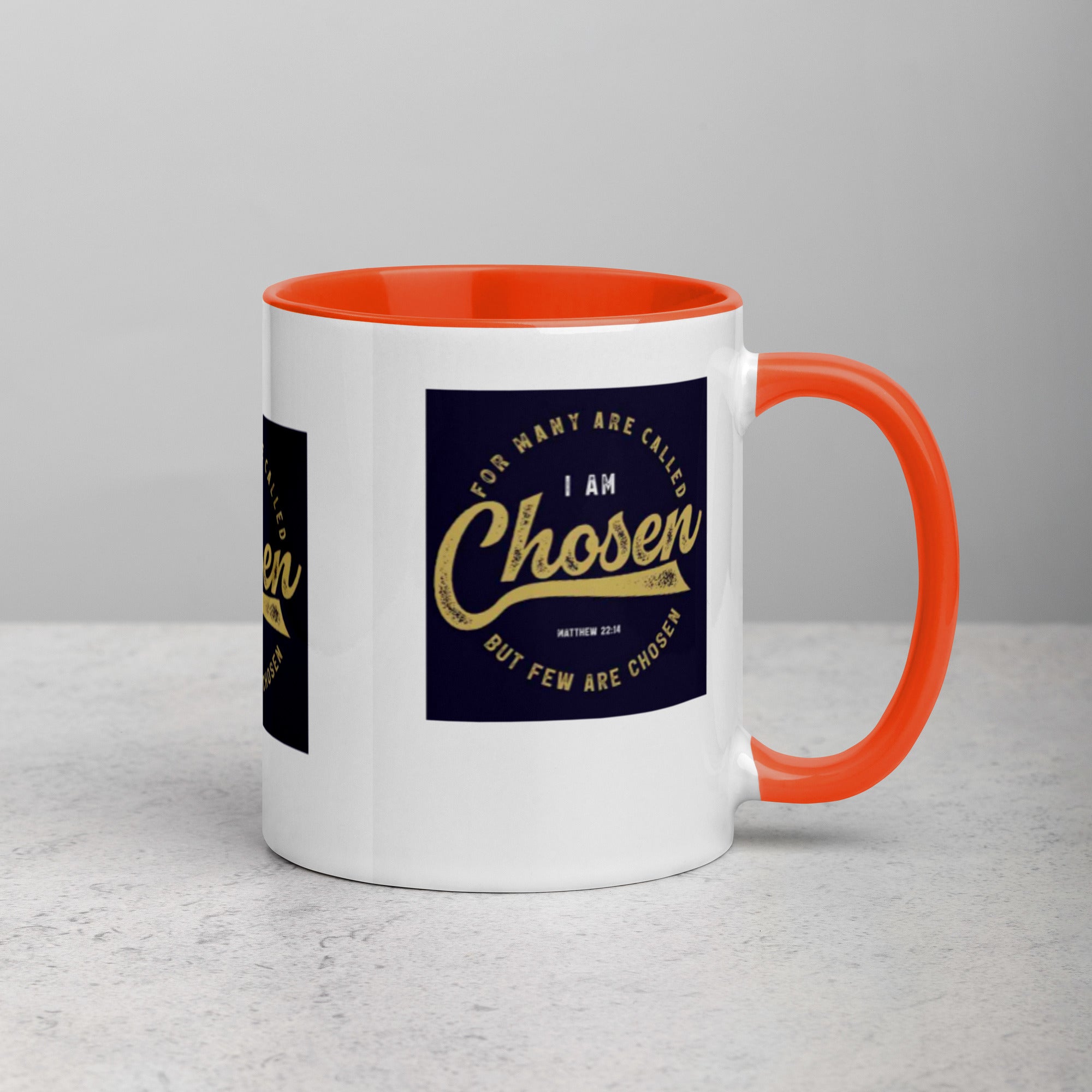 Custom Religious Coffee Mug with Color yellow gold Inside
