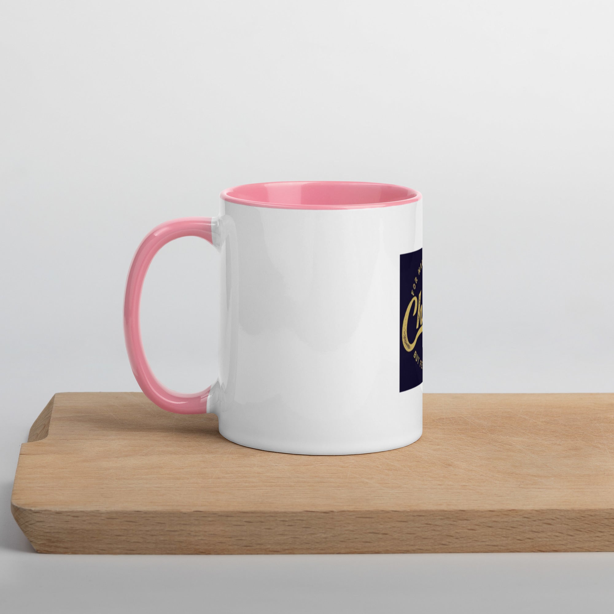 Custom Religious Coffee Mug with Color yellow gold Inside