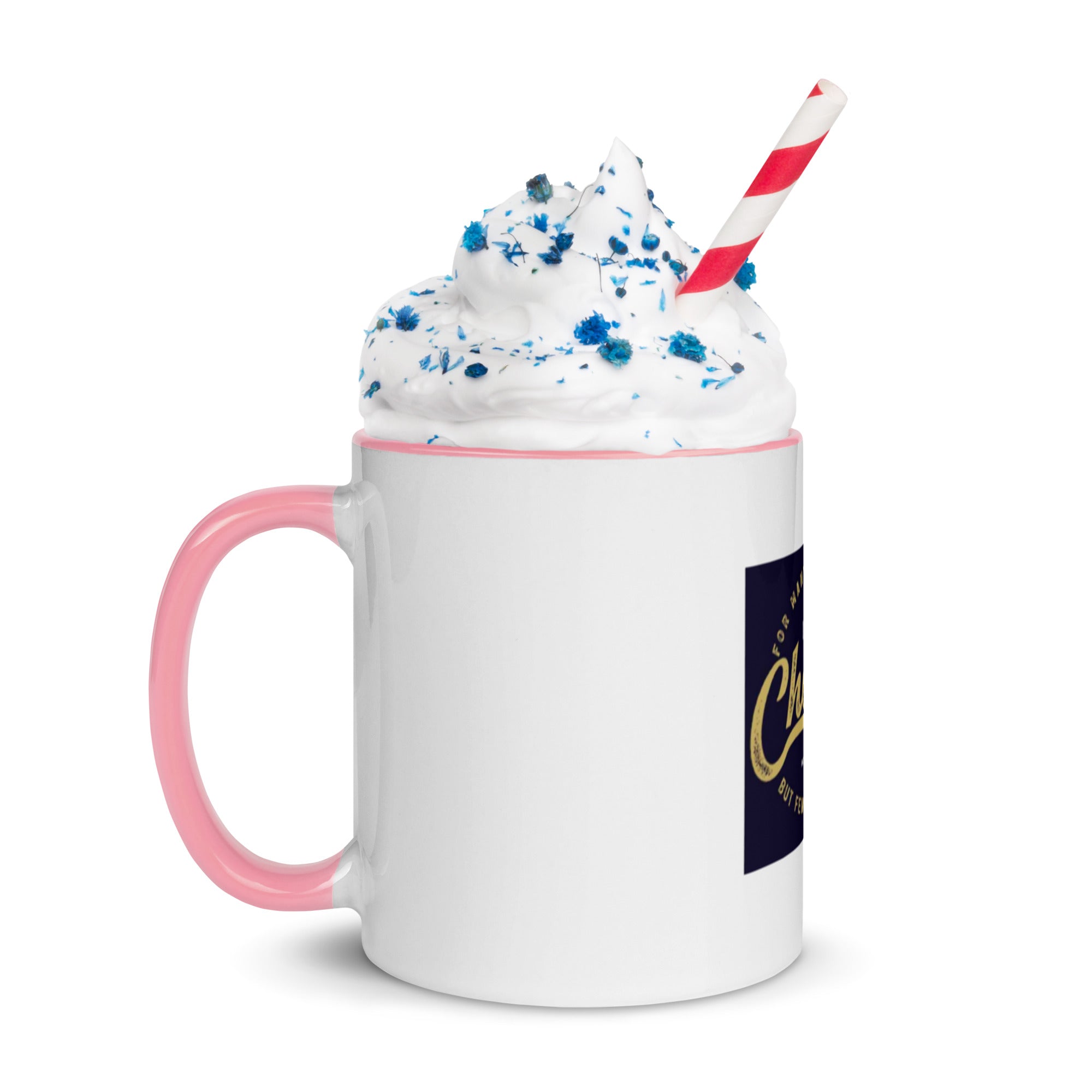 Custom Religious Coffee Mug with Color yellow gold Inside