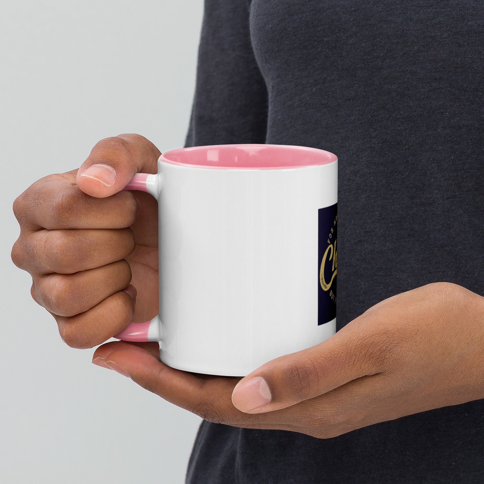 Custom Religious Coffee Mug with Color yellow gold Inside