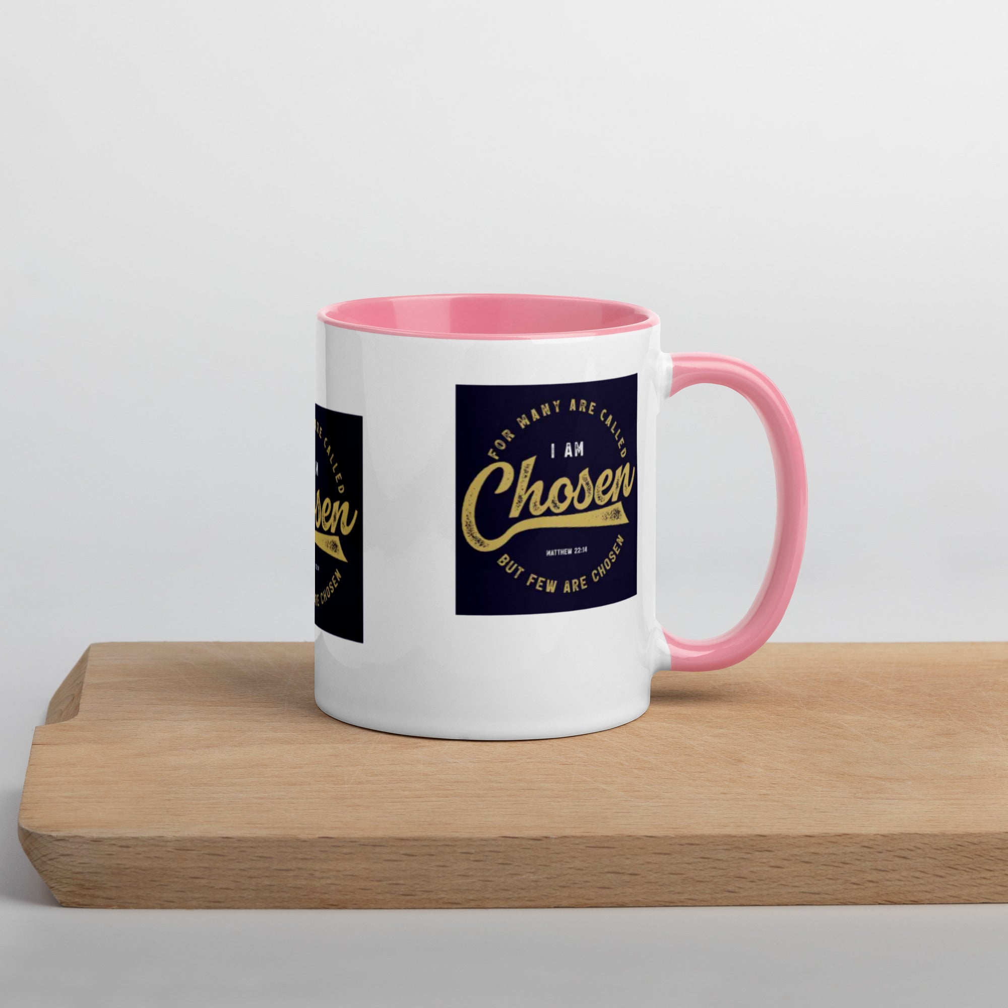 Custom Religious Coffee Mug with Color yellow gold Inside