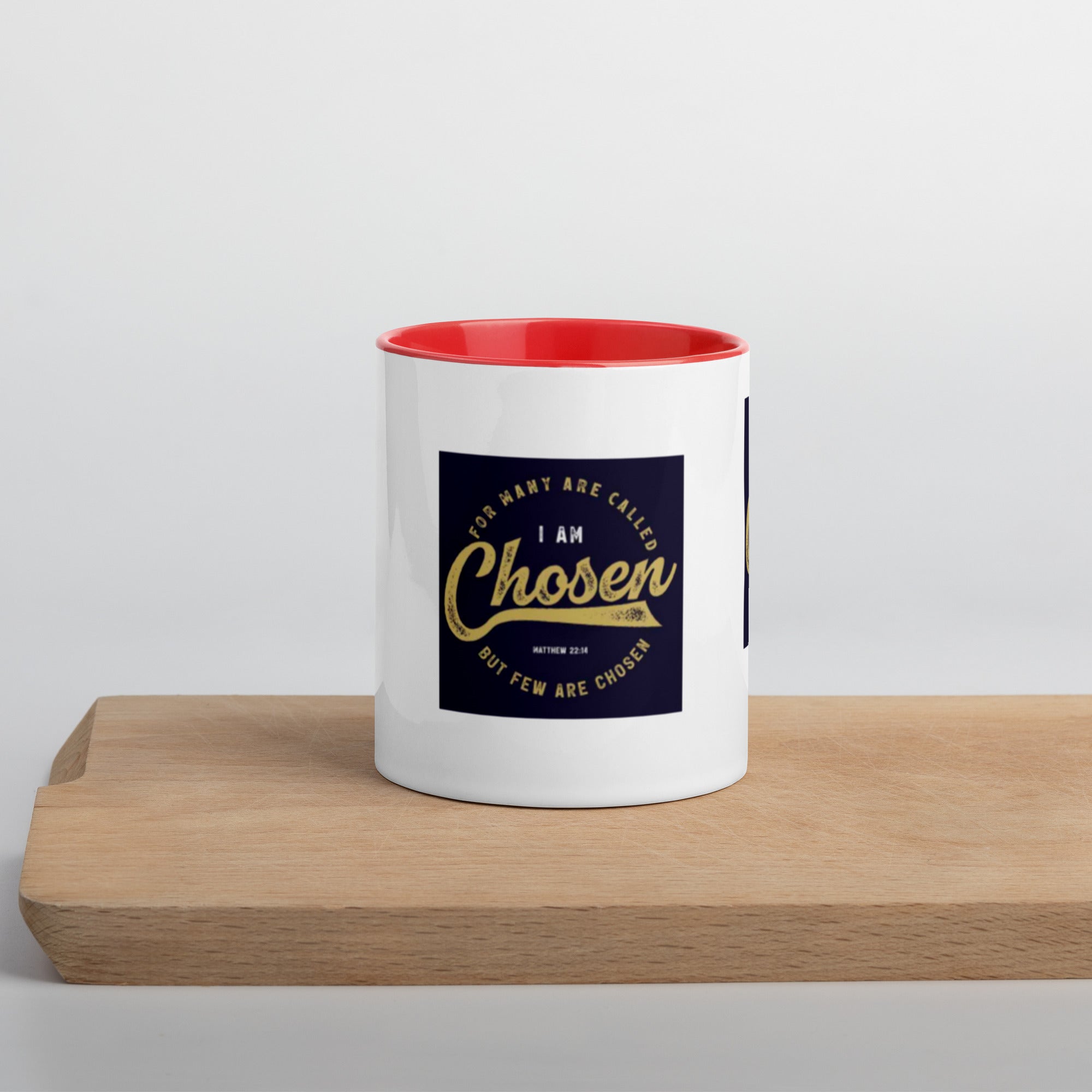 Custom Religious Coffee Mug with Color yellow gold Inside