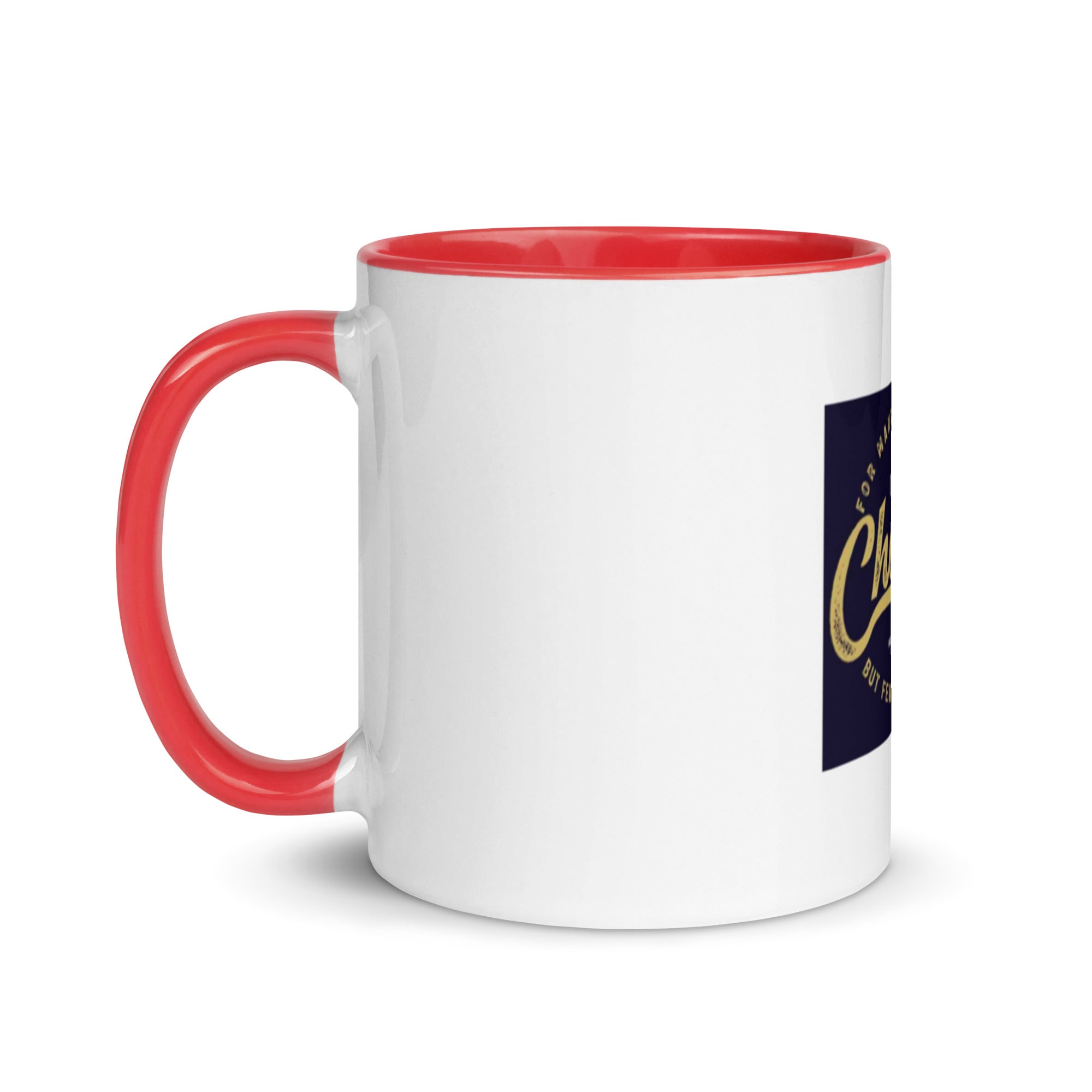Custom Religious Coffee Mug with Color yellow gold Inside