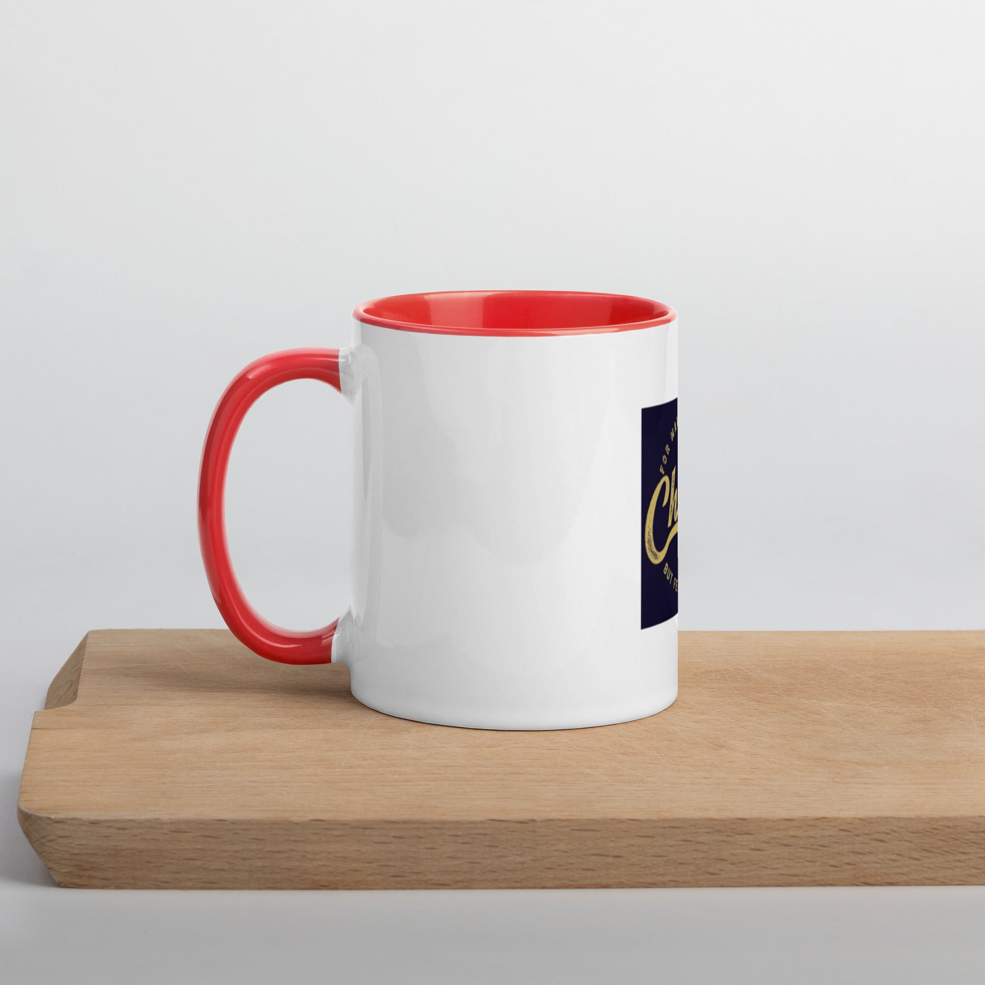 Custom Religious Coffee Mug with Color yellow gold Inside