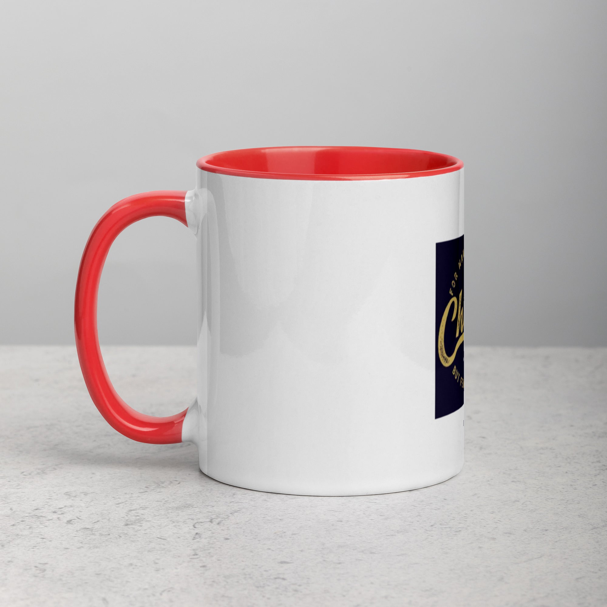 Custom Religious Coffee Mug with Color yellow gold Inside
