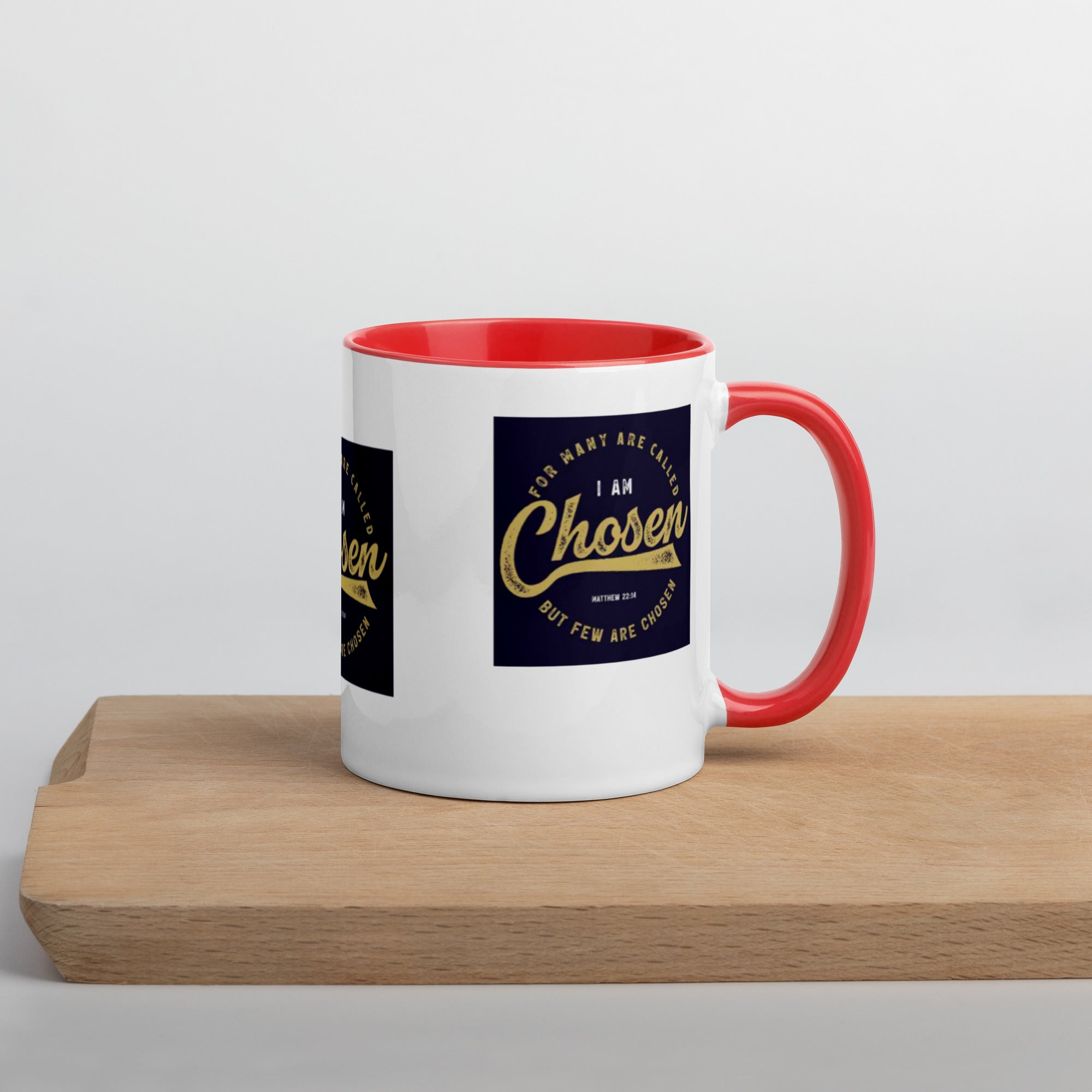 Custom Religious Coffee Mug with Color yellow gold Inside