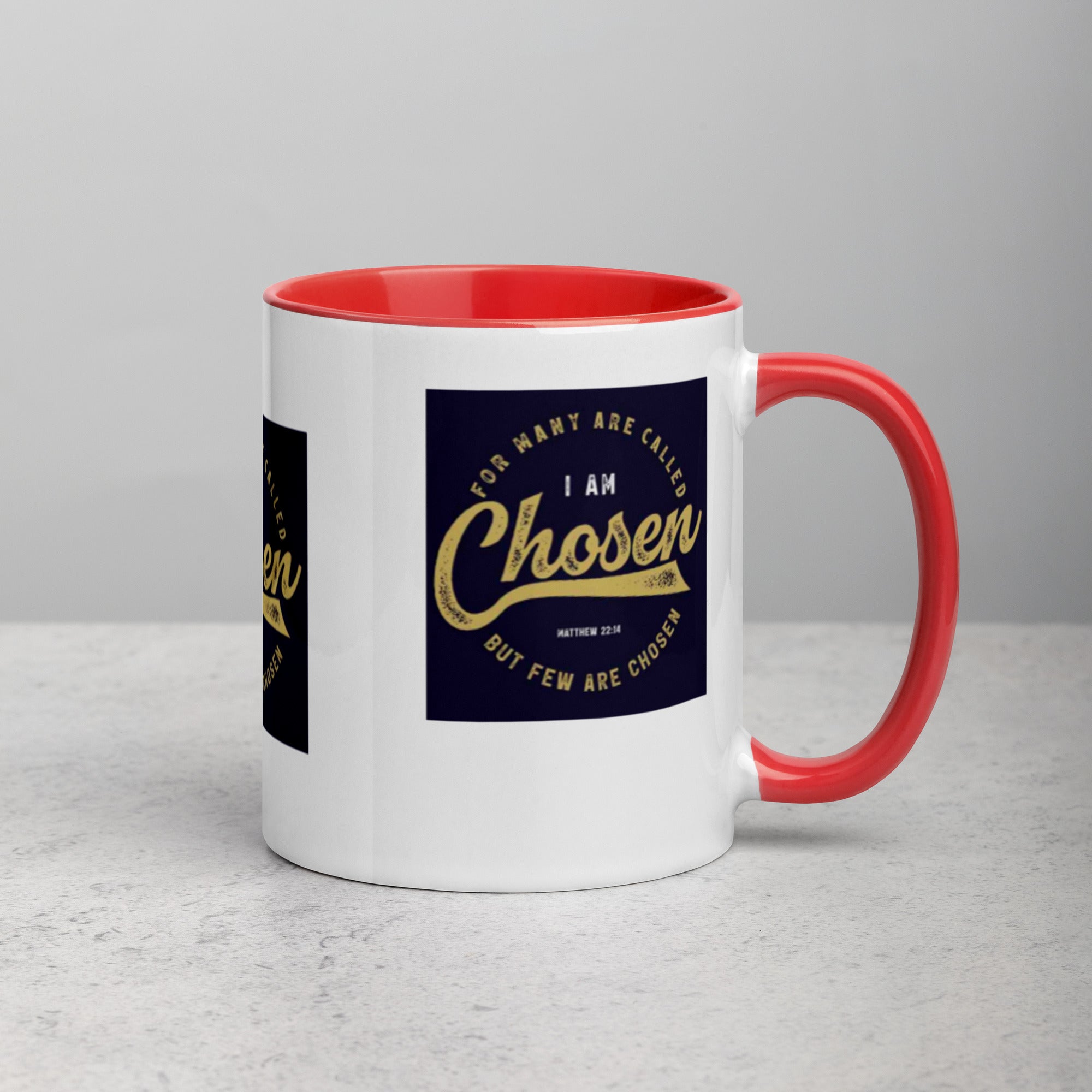 Custom Religious Coffee Mug with Color yellow gold Inside