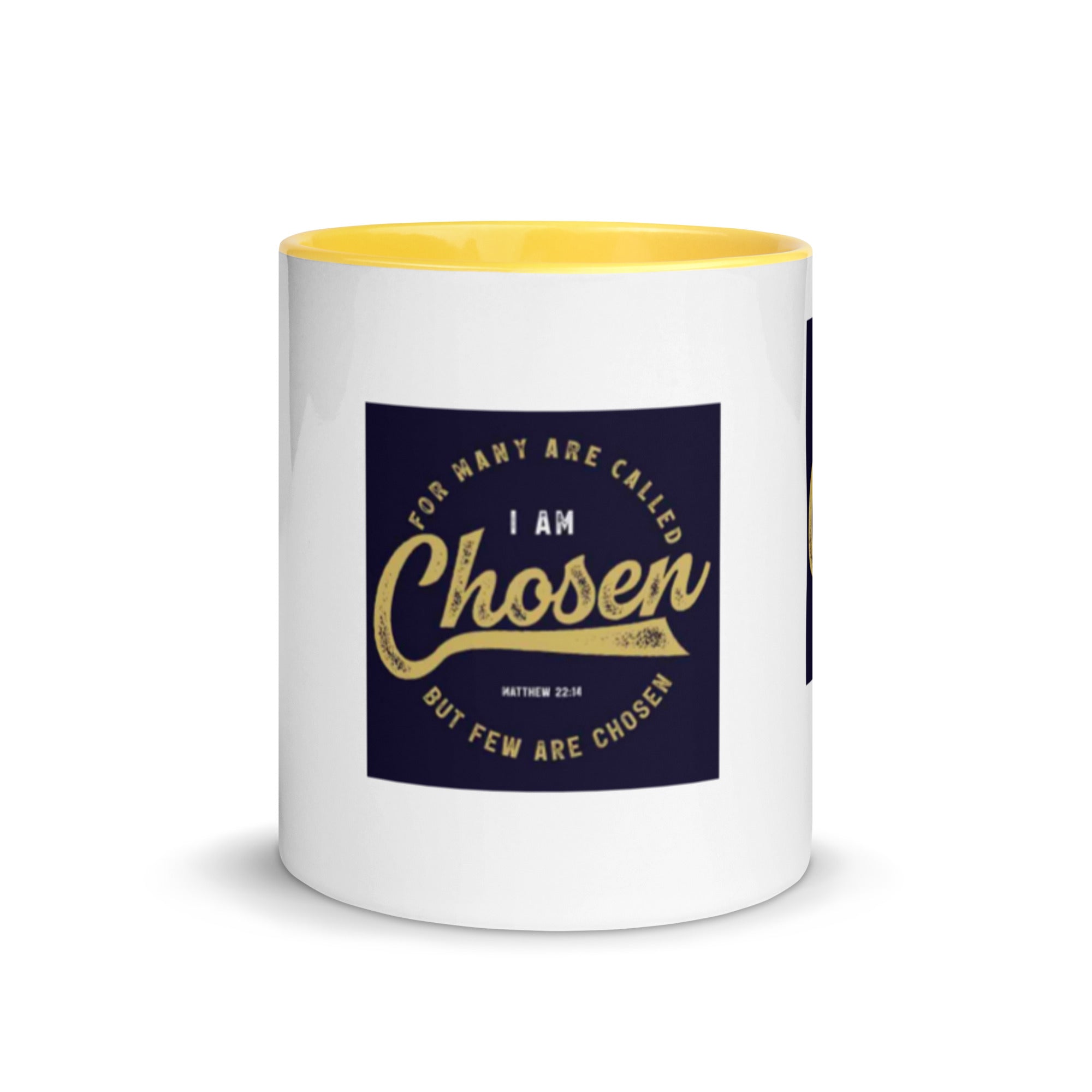 Custom Religious Coffee Mug with Color yellow gold Inside