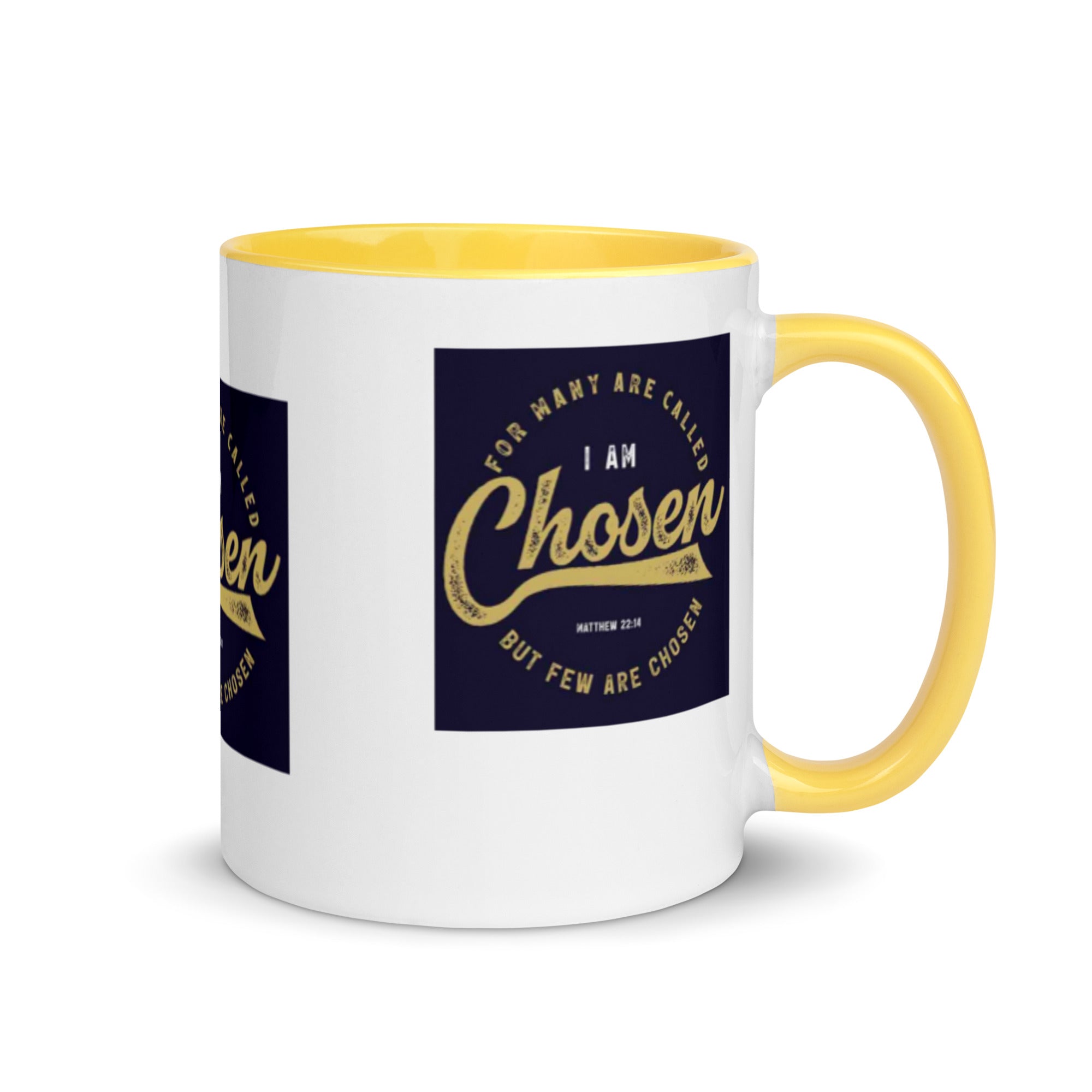 Custom Religious Coffee Mug with Color yellow gold Inside