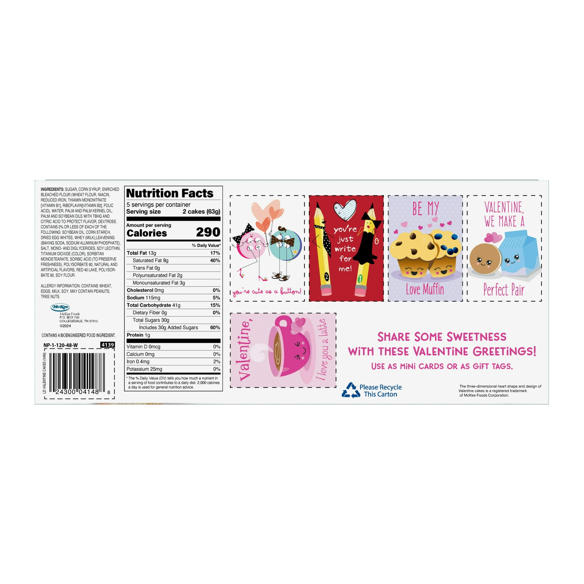 Little Debbie Be My Valentine Cakes (vanilla), 10 ct, 11.09 oz