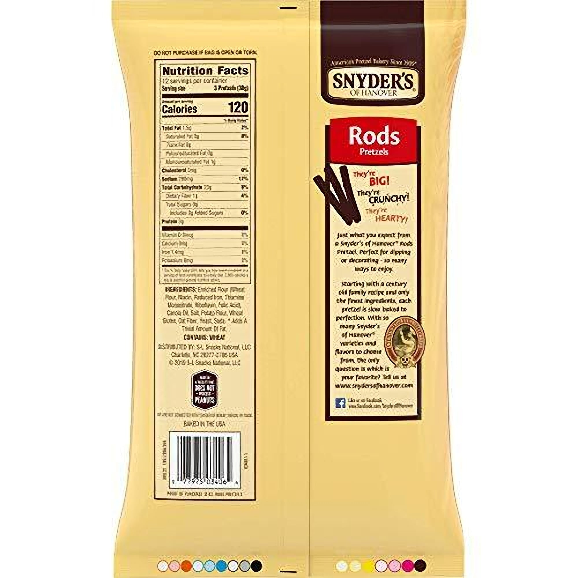 Snyder's Pretzel Rods 12oz | 4 Packs