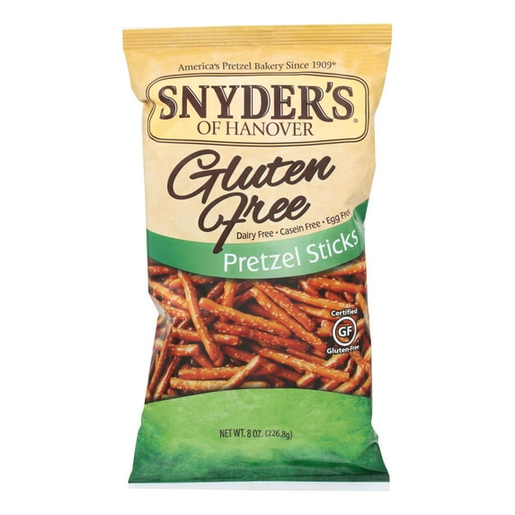 (12 Pack) Snyder's of Hanover Gluten-Free Pretzel Sticks, 8 oz, Bag
