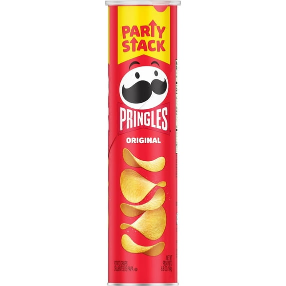 Pringles Original Potato Crisps Chips - Party Stack - 6.8 oz- Pack of 2