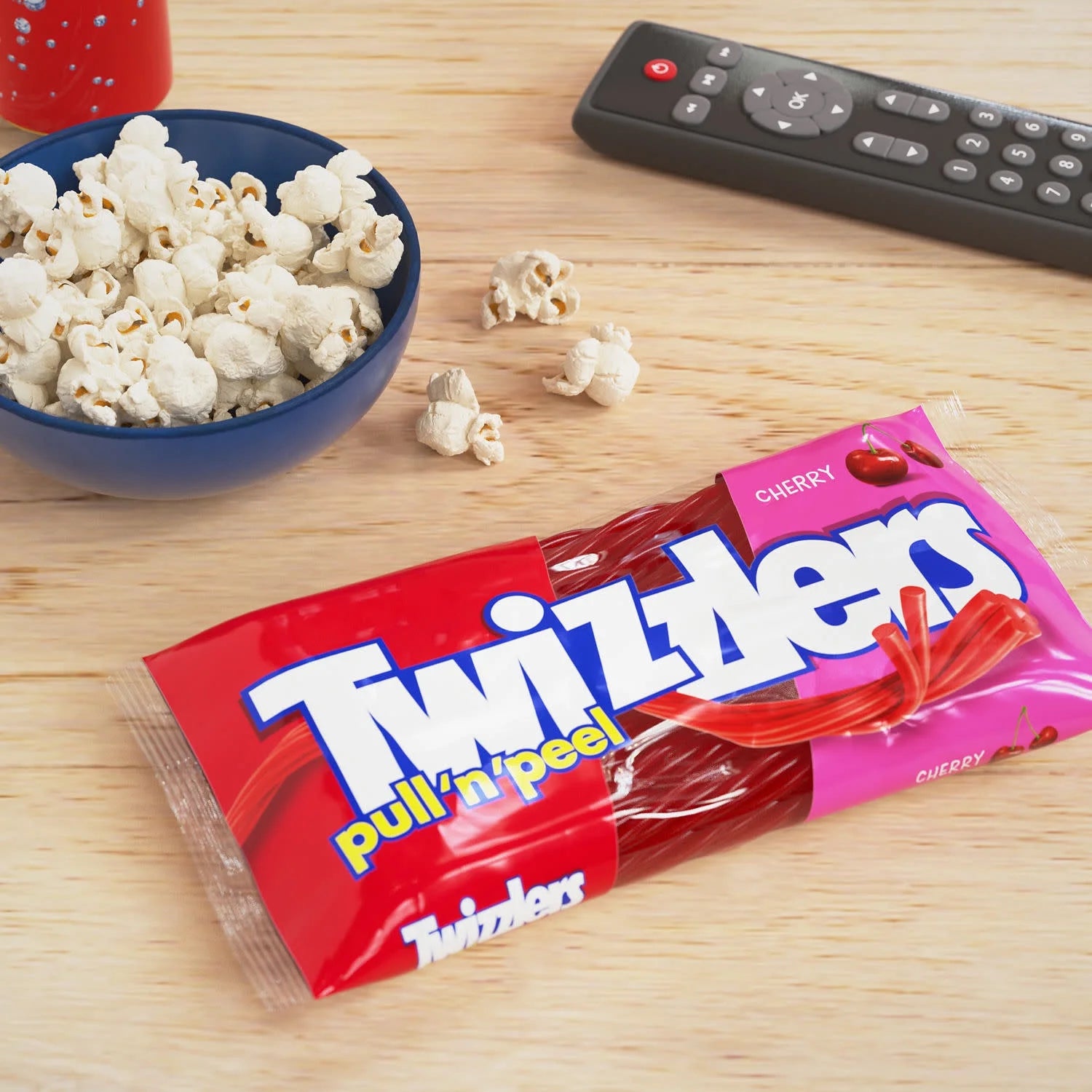Twizzlers Pull 'N' Peel Cherry Flavored Licorice Style Chewy Candy, Bag 14 oz