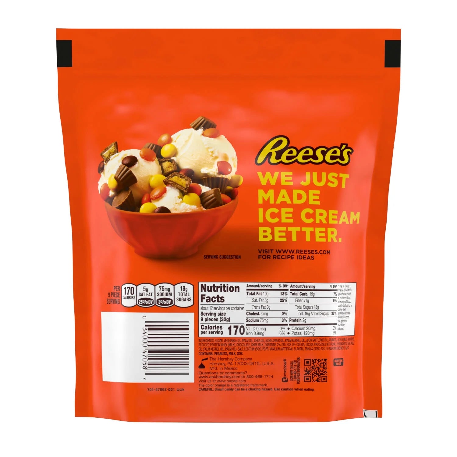 Reese's Minis Unwrapped Chocolate Peanut Butter Creme Cups Candy, Family Pack 14 oz